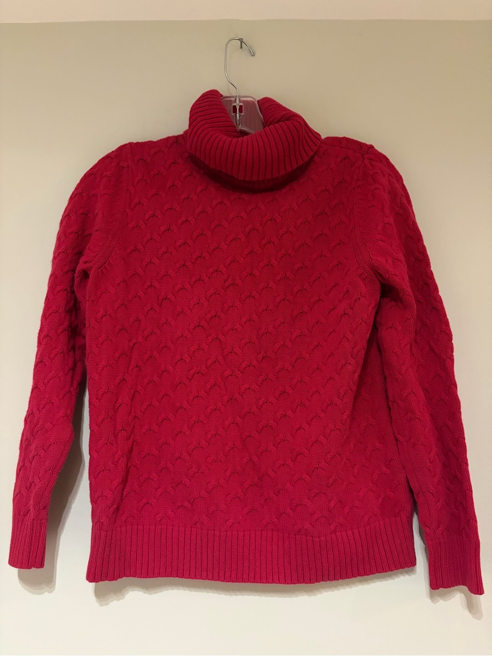 croft & barrow Red Cable-Knit Turtleneck Sweater